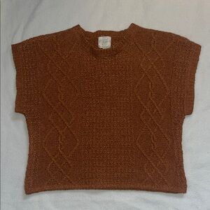 Hippie Rose Rust Cable Knit Sweater